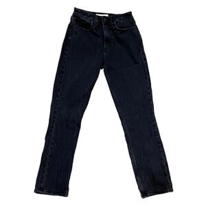 Abercrombie & Fitch Jeans Womens 24x26 The Mom High Rise Curve Love‎ Black